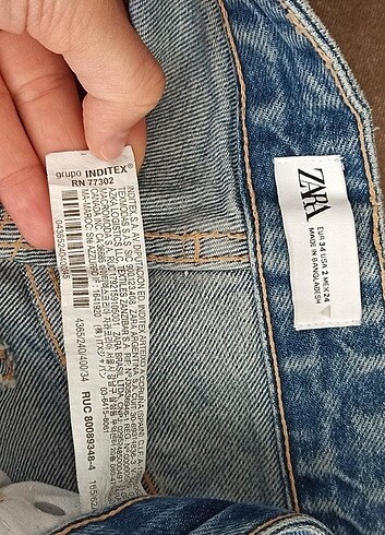 34 Beden Zara straight fit jean 