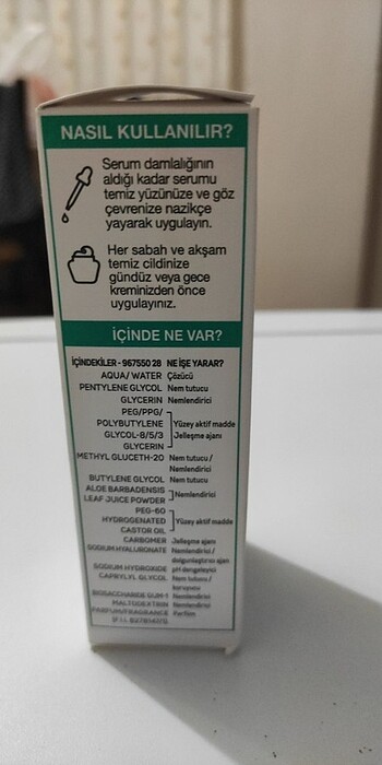  Beden Renk Garnier hyaluronik serum 
