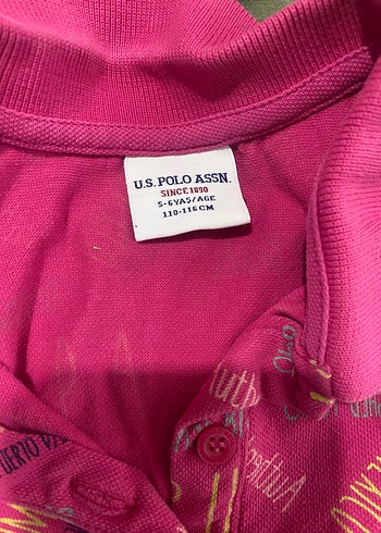 U.S Polo Assn. Pembe baskılı kolsuz elbise