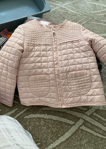 Pembe Fermuarlı Deri Ceket