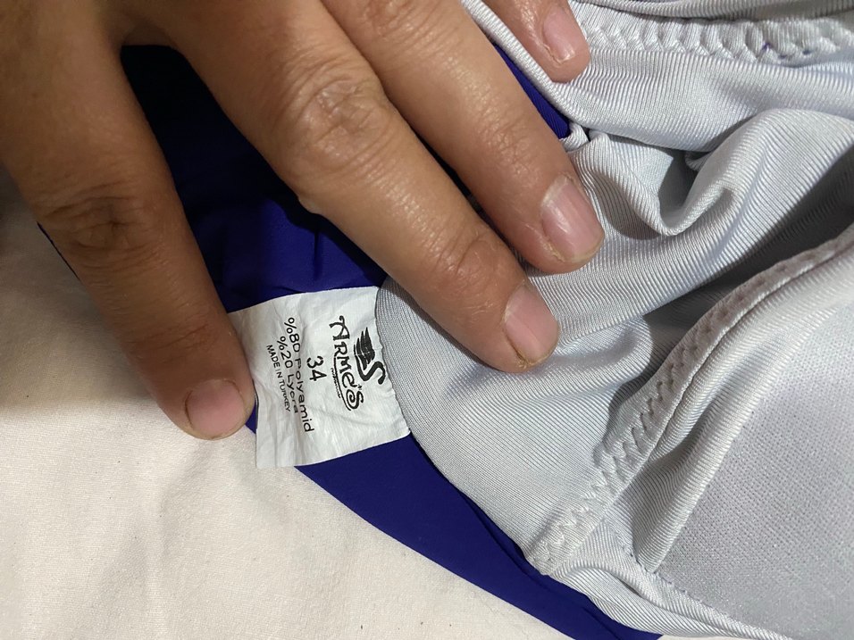 Lacivert Elastik Bantlı Kadın Mayo - Görsel 4