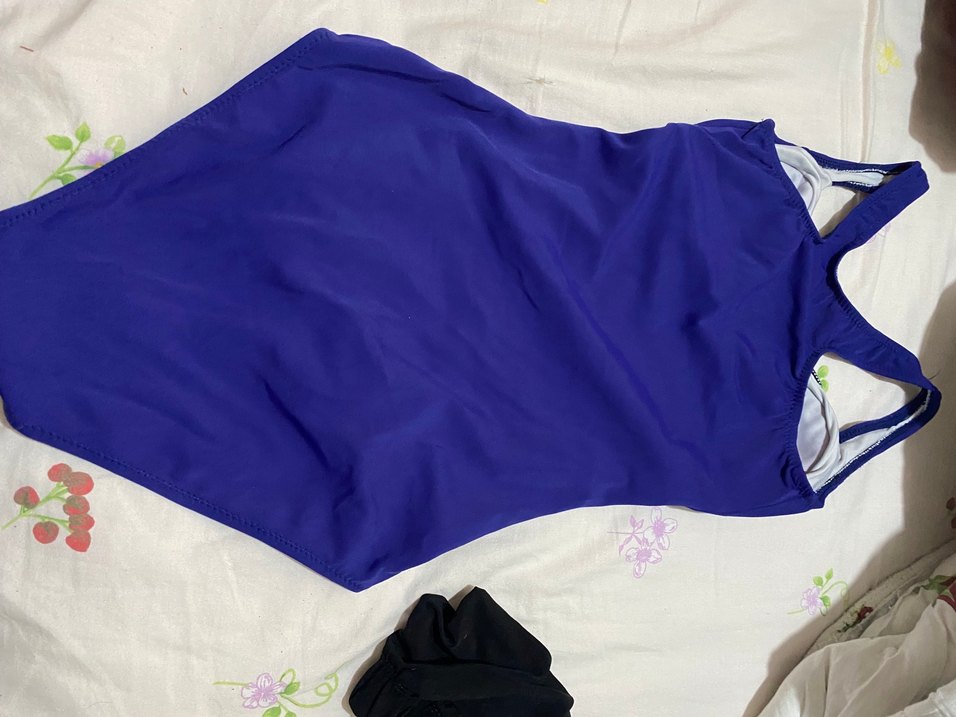 Lacivert Elastik Bantlı Kadın Mayo - Görsel 2