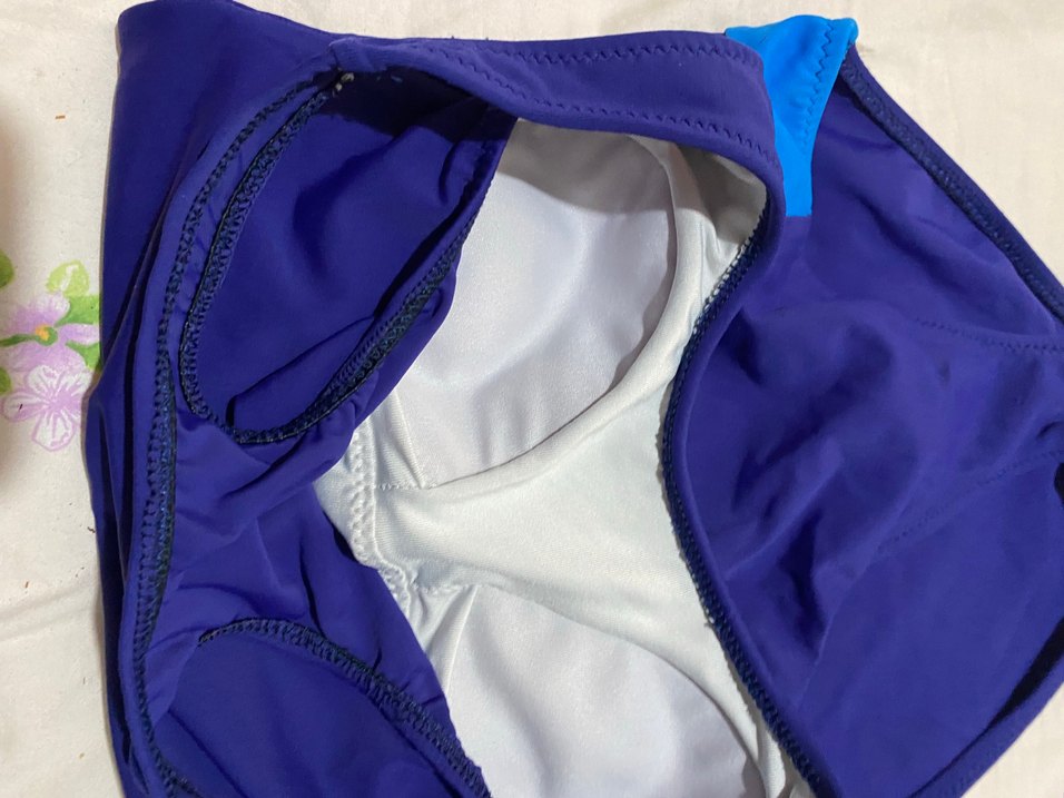 Lacivert Elastik Bantlı Kadın Mayo - Görsel 3