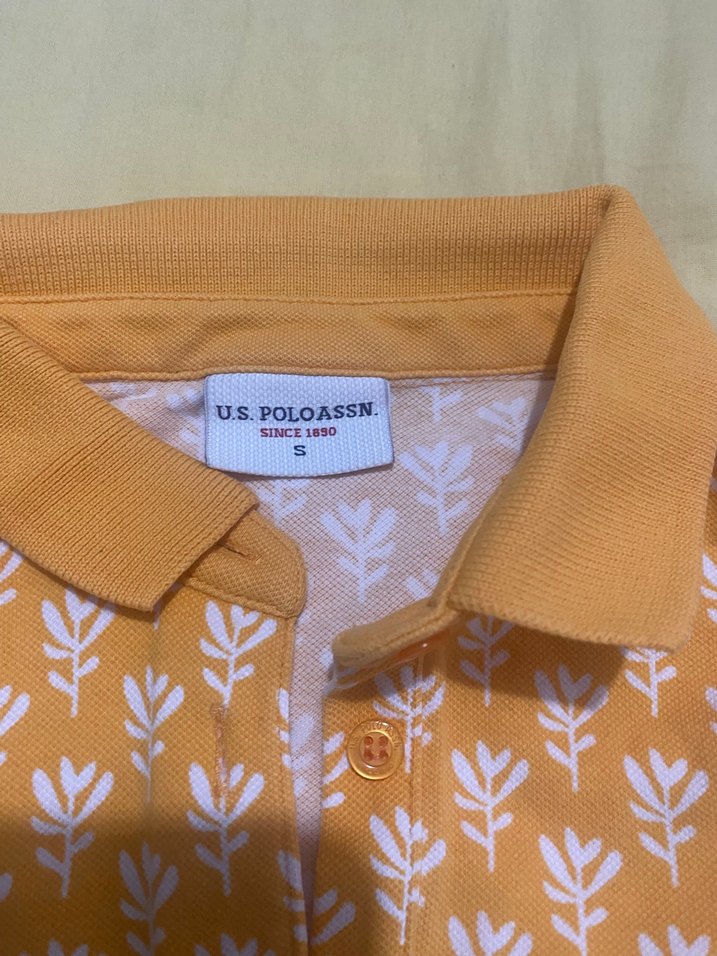 Sarı Desenli Polo Yaka Tişört - Görsel 2