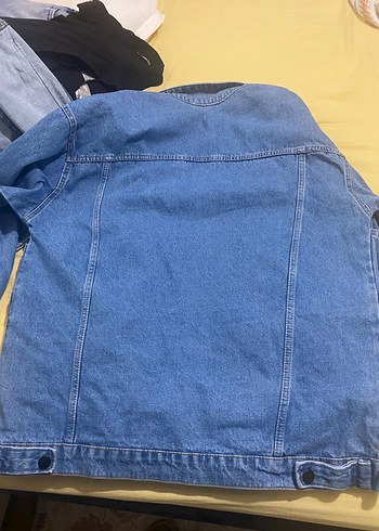 Düğmeli Mavi Kadın Kot Ceket - Görsel 4