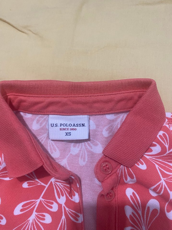 Pembe Desenli Kısa Kollu Polo Tişört - Görsel 2