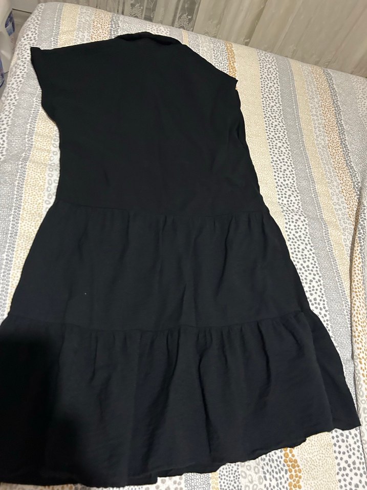 Siyah Midi Hamile Etek - Görsel 4