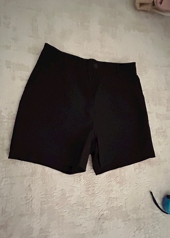s Beden siyah Renk Düz Siyah Mini Şort