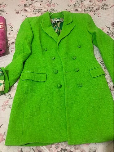 Zara yeşil blazer ceket - Görsel 6
