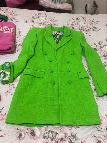Zara yeşil blazer ceket - Görsel 10