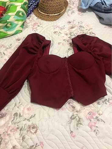 Bordo rengi bluz 36 beden için uygun 38 için