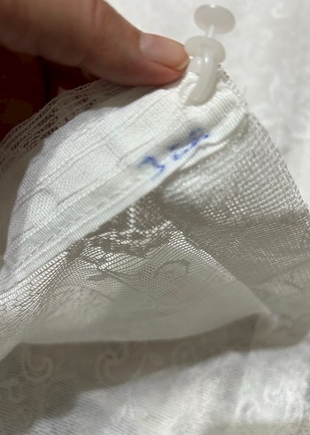 Nakışlı Beyaz Gri Desenli Tül Perde - Görsel 10