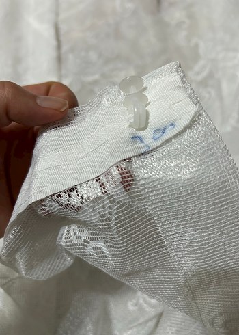 Nakışlı Beyaz Gri Desenli Tül Perde - Görsel 5