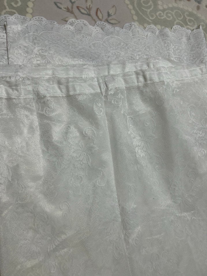 Nakışlı Beyaz Gri Desenli Tül Perde - Görsel 3