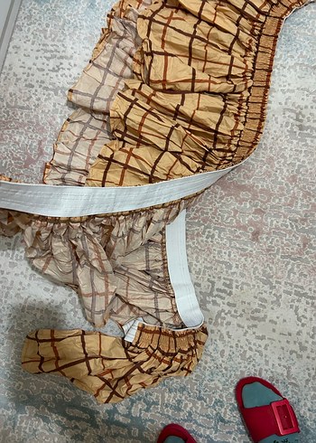 Bej Bohem Tarzı Desensiz Tül Perde - Görsel 5