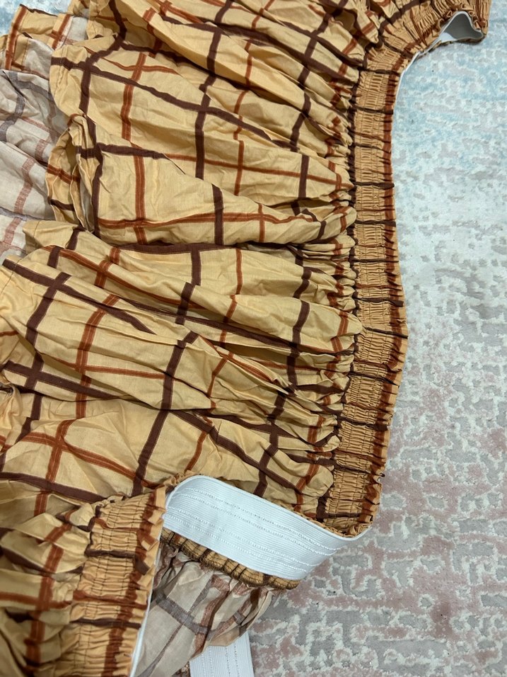 Bej Bohem Tarzı Desensiz Tül Perde - Görsel 3