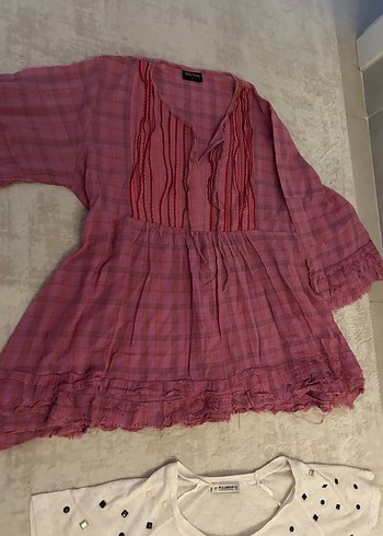 Beyaz Nakışlı Kız Tişörtü - Görsel 11