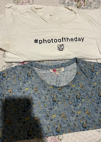 Düğmeli Kısa Kollu Hamile Tişörtü - Görsel 2