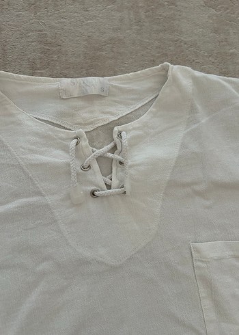 Beyaz V Yaka Tişört ve Pembe Eşofman Altı - Görsel 7