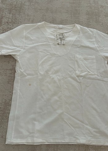 Beyaz V Yaka Tişört ve Pembe Eşofman Altı - Görsel 12
