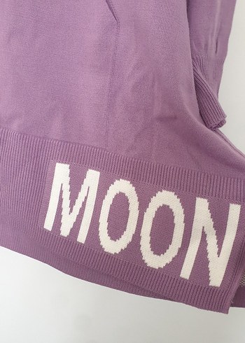 Diğer Mor Kapüşonlu Uzun Kollu Rahat Sweatshirt