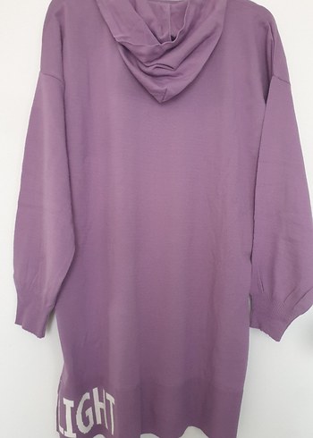 38 Beden Mor Kapüşonlu Uzun Kollu Rahat Sweatshirt