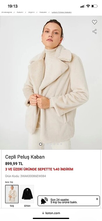 Koton Koton peluş kürk