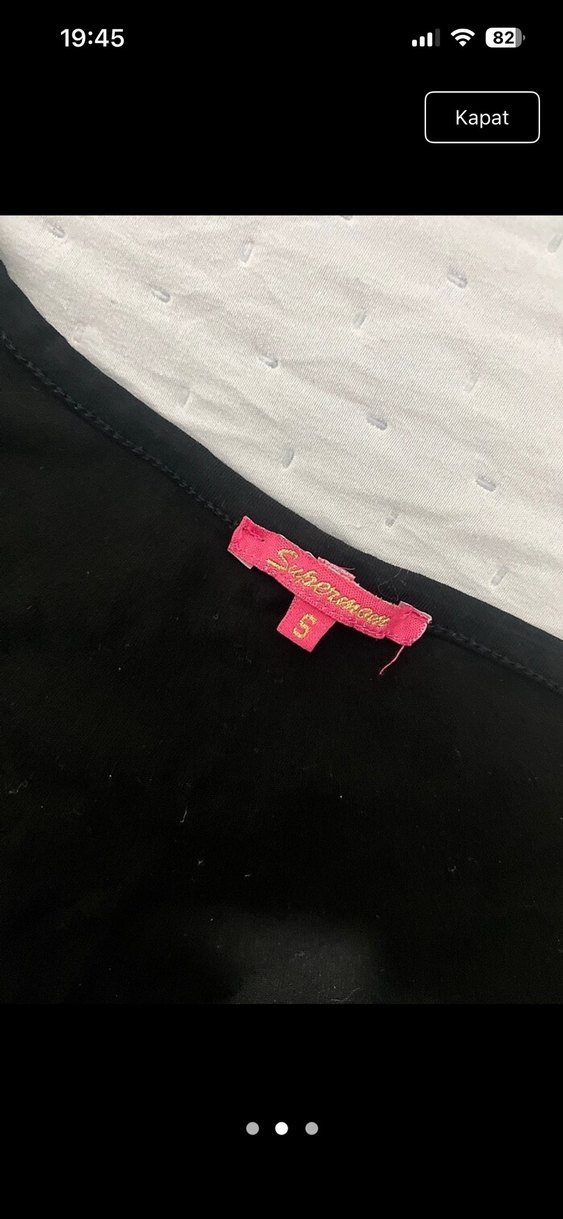 Baskılı Siyah Hamile Bluzu - Görsel 2