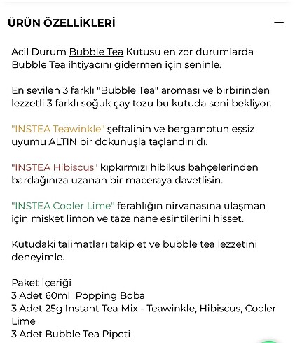 Beden Renk Bubble Tea Kiti