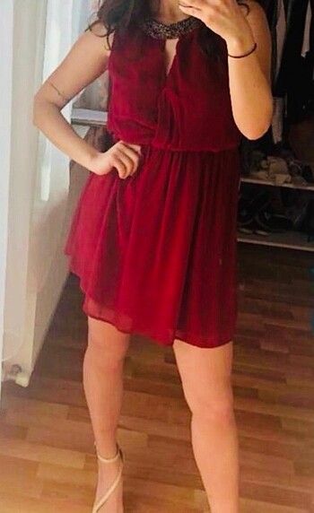 Zara bordo Elbise