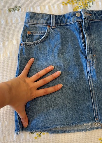 s Beden mavi Renk Mavi Denim Mini Etek