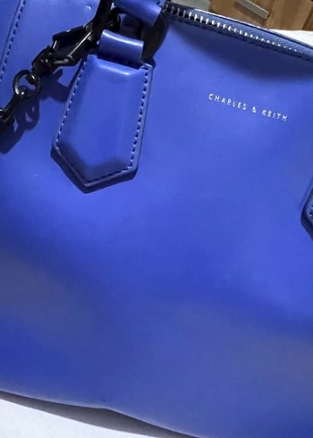 Beden mavi Renk Charles&Keith Mavi Deri Kadın Çanta