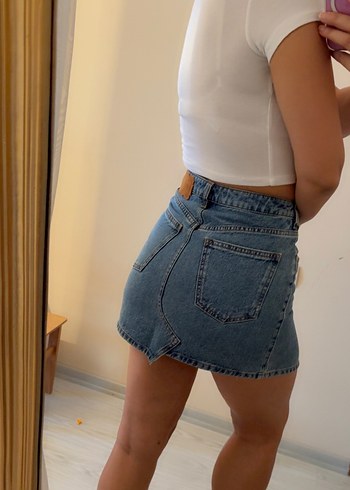 xs Beden GCDS Mavi Denim Mini Etek