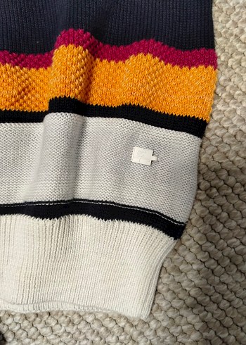 Çizgili Triko Kadın Kazak sıfır ürun - Görsel 4