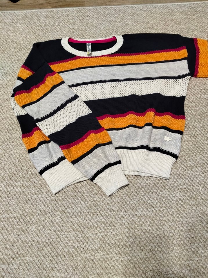 Çizgili Triko Kadın Kazak sıfır ürun - Görsel 2