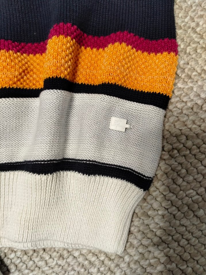 Çizgili Triko Kadın Kazak sıfır ürun - Görsel 4