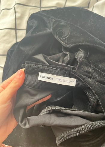 Bershka kadife elbise - Görsel 4