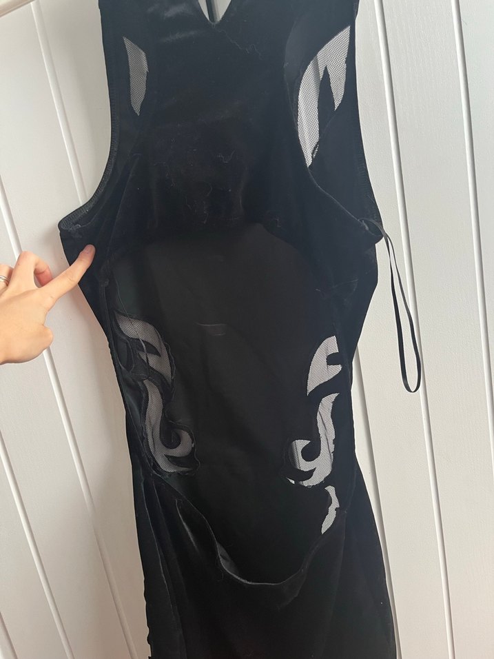 Bershka kadife elbise - Görsel 3