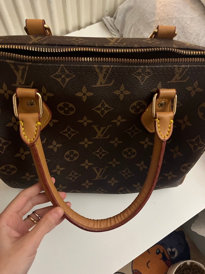 Louis vuitton benzeri Kahverengi Deri Kadın Çanta - Görsel 5