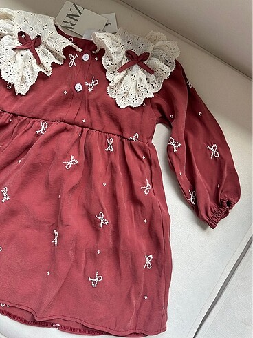 5 Yaş Beden bordo Renk Zara elbise