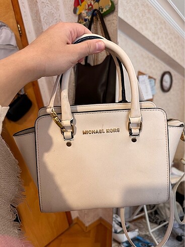 Michel Kors Krem Çanta - Görsel 2