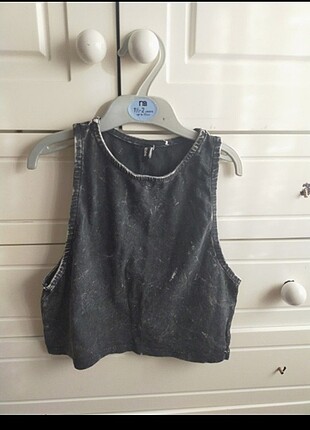 Siyah crop top