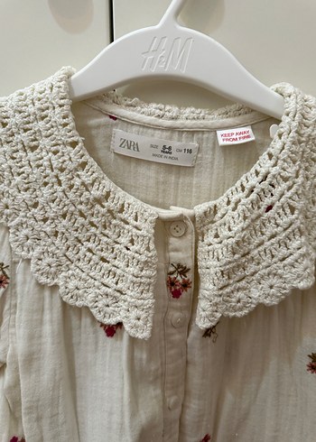 Kız Çocuk İşlemeli Pamuklu Gömlek - Görsel 3