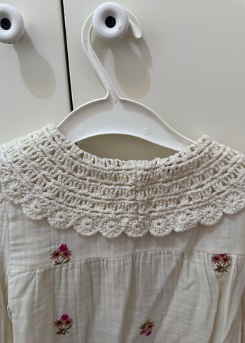 Kız Çocuk İşlemeli Pamuklu Gömlek - Görsel 8