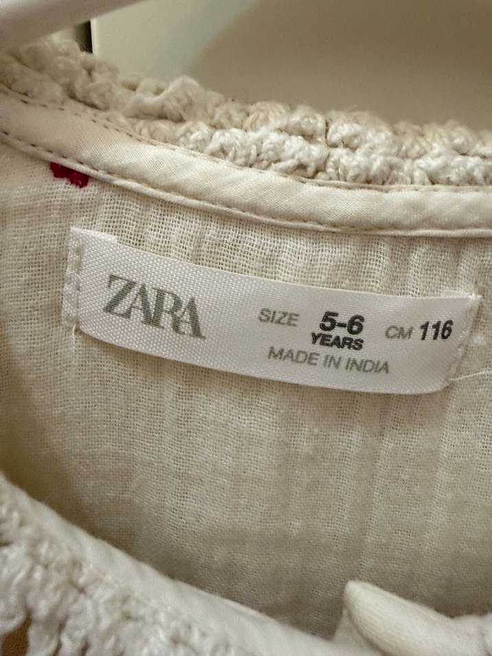 Kız Çocuk İşlemeli Pamuklu Gömlek - Görsel 4