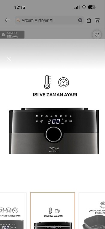  Beden Arzum airfryer