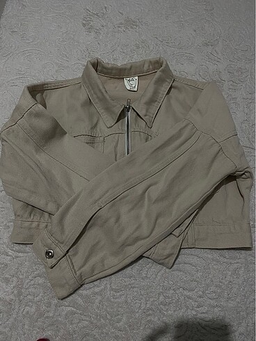 l Beden camel Renk CROP CEKET