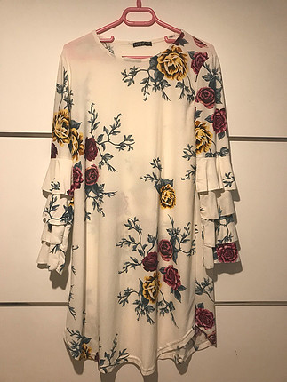 Kolları volanlı krep kumaş şık tunik