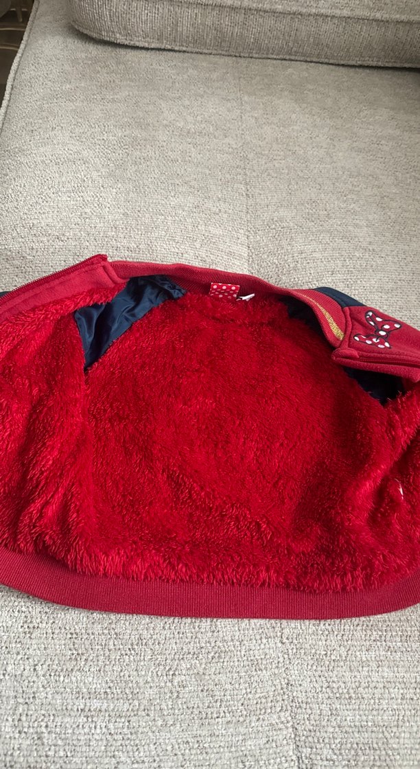 Kırmızı Nakışlı kız Çocuk Fermuarlı Ceket - Görsel 3