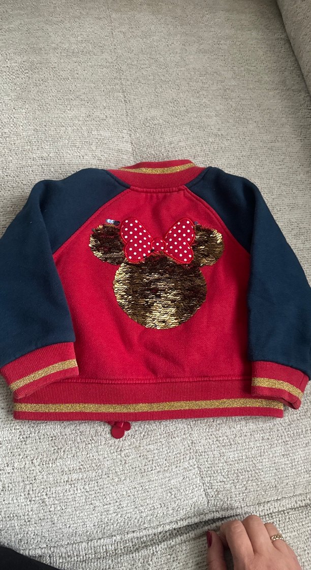 Kırmızı Nakışlı kız Çocuk Fermuarlı Ceket - Görsel 4